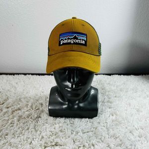 Patagonia Unisex Trucker Cap Adjustable Logo Embroidery Curved Brim Blue Yellow